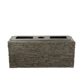 Photo of Aquascape Straight Stacked Slate Wall Base and Toppers - Aquascape Canada